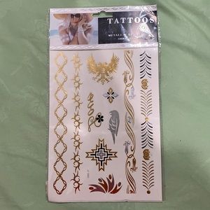 NWT Boho Metallic Tattoos